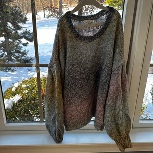 New without tags Z Supply Kersa Ombre Sweater Multi blue green purple cozy knit
